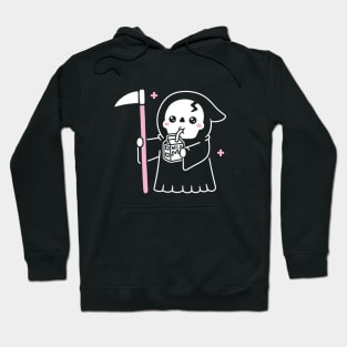 Cute Grim Reaper Healing With Milk Funny Hoodie